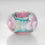 Thumbnail: Pink Garden Encased Flowers Lampwork Glass Bead