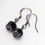 Thumbnail: Czech Glass Cathedral Cut Black Earring Pair