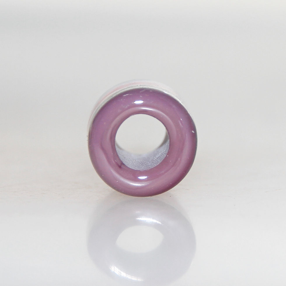 Thumbnail: Grape Wine with Blue and Mottled Pink Organic Dread Bead 5mm Hole