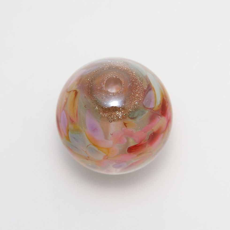 Thumbnail: Autumn Round Lampwork Glass Bead