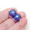 Thumbnail: Dark Purple with Blue Dichroic Lampwork Glass Bead Pair