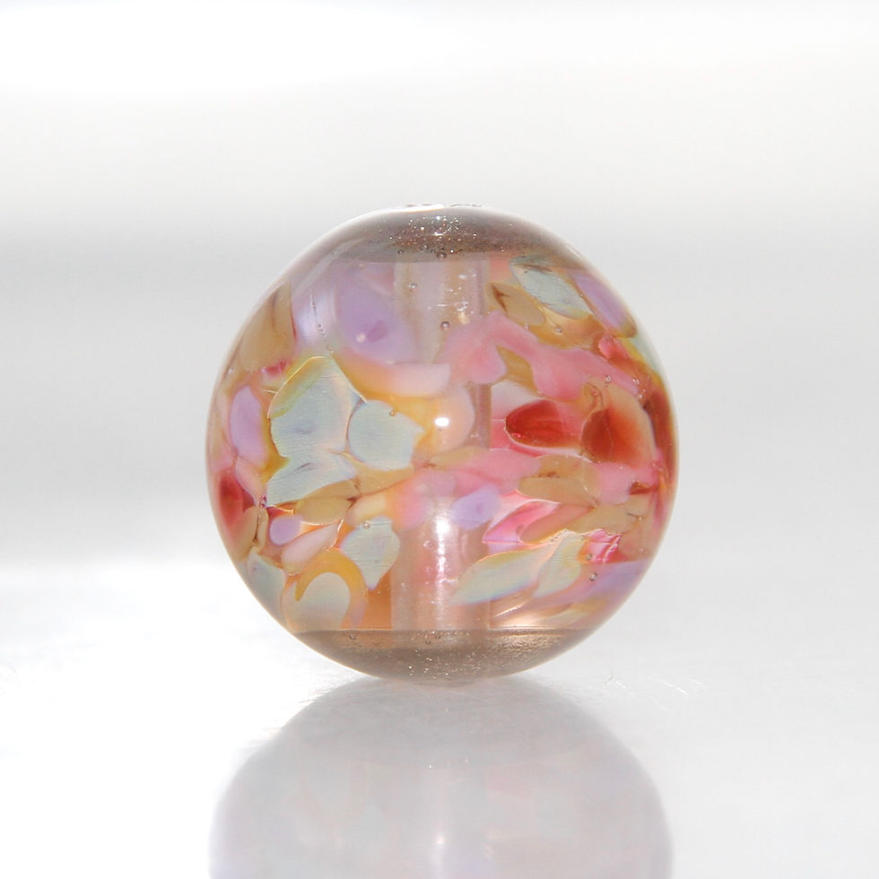 Thumbnail: Autumn Round Lampwork Glass Bead