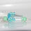 Thumbnail: Turquoise and Green Frit and Floral Lampwork Glass Bead Focal with Spacers