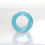 Thumbnail: Duck Egg Blue Teal and Ivory Glass Dreadlock Bead 10mm Hole