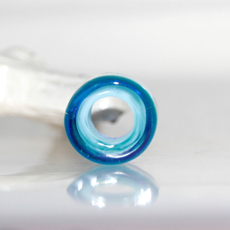 Thumbnail: Oceanic Blues Dichroic Dread Bead 7mm Hole