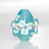 Thumbnail: Milky Blue Beach Flowers Lampwork Glass Focal Bead