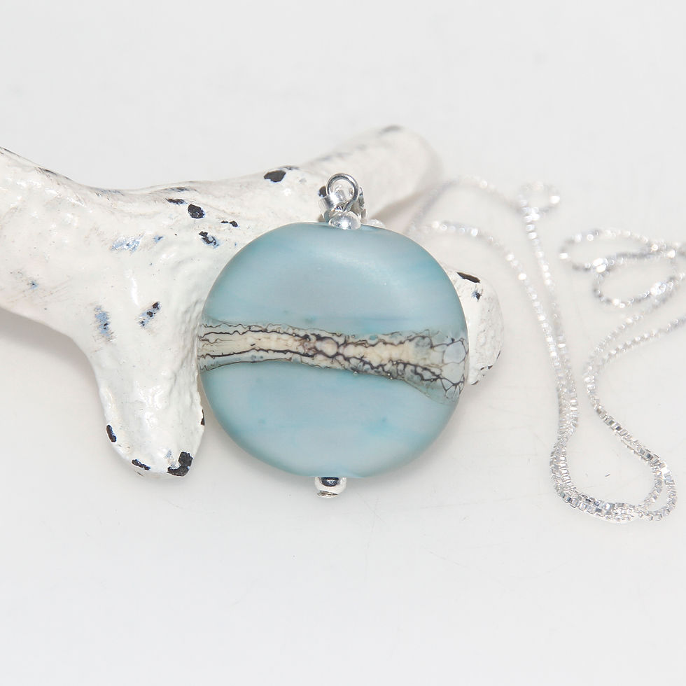 Satin Beach Pebble Organic Necklace