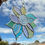 Thumbnail: Pastel Flower Hanging Stained Glass Decoration