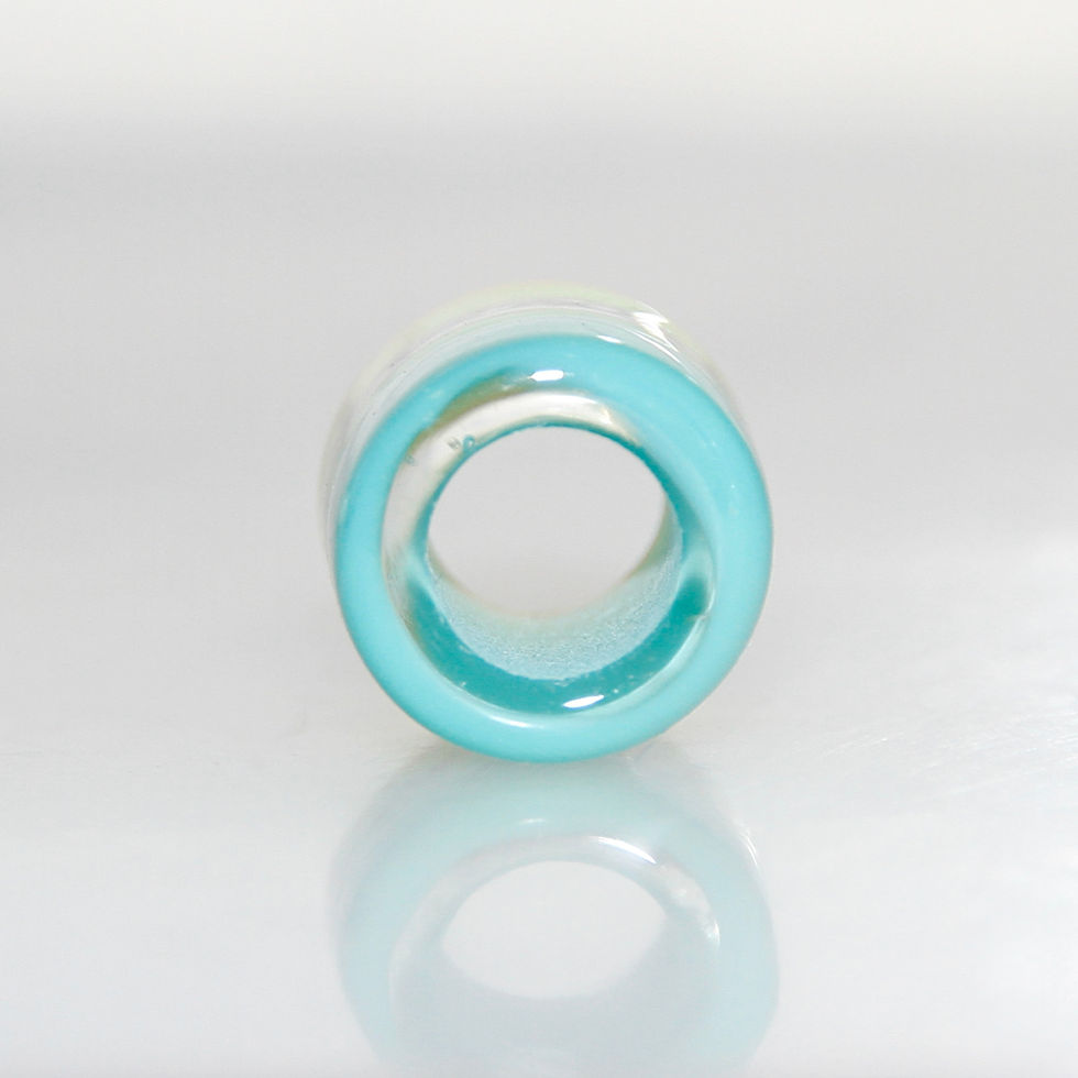 Thumbnail: Turquoise Summer Days Glass Dreadlock Bead 7mm Hole