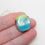 Thumbnail: Small Blue and Green Dichroic Lampwork Glass Bead
