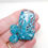 Thumbnail: Monotone Blue Dichroic Garden Lampwork Glass Bead with Matching Pair