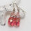 Thumbnail: Pink Window Czech Glass and Crystal Antique Brass Earrings