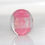 Thumbnail: Pink with Rainbow Dichroic Flat Lampwork Glass Bead