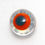 Thumbnail: Orange with Blue Implosion Flower Small Marble