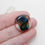 Thumbnail: Flat Black Dichroic Rainbow Lampwork Glass Bead