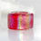 Thumbnail: Red Dichroic Rainbow Sparkly Glass Dreadlock Bead 10mm Hole