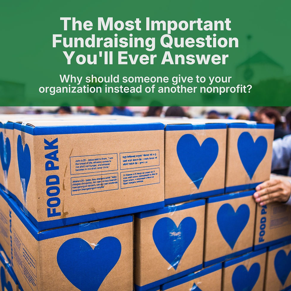Why Should A Donor Support Your Organization?