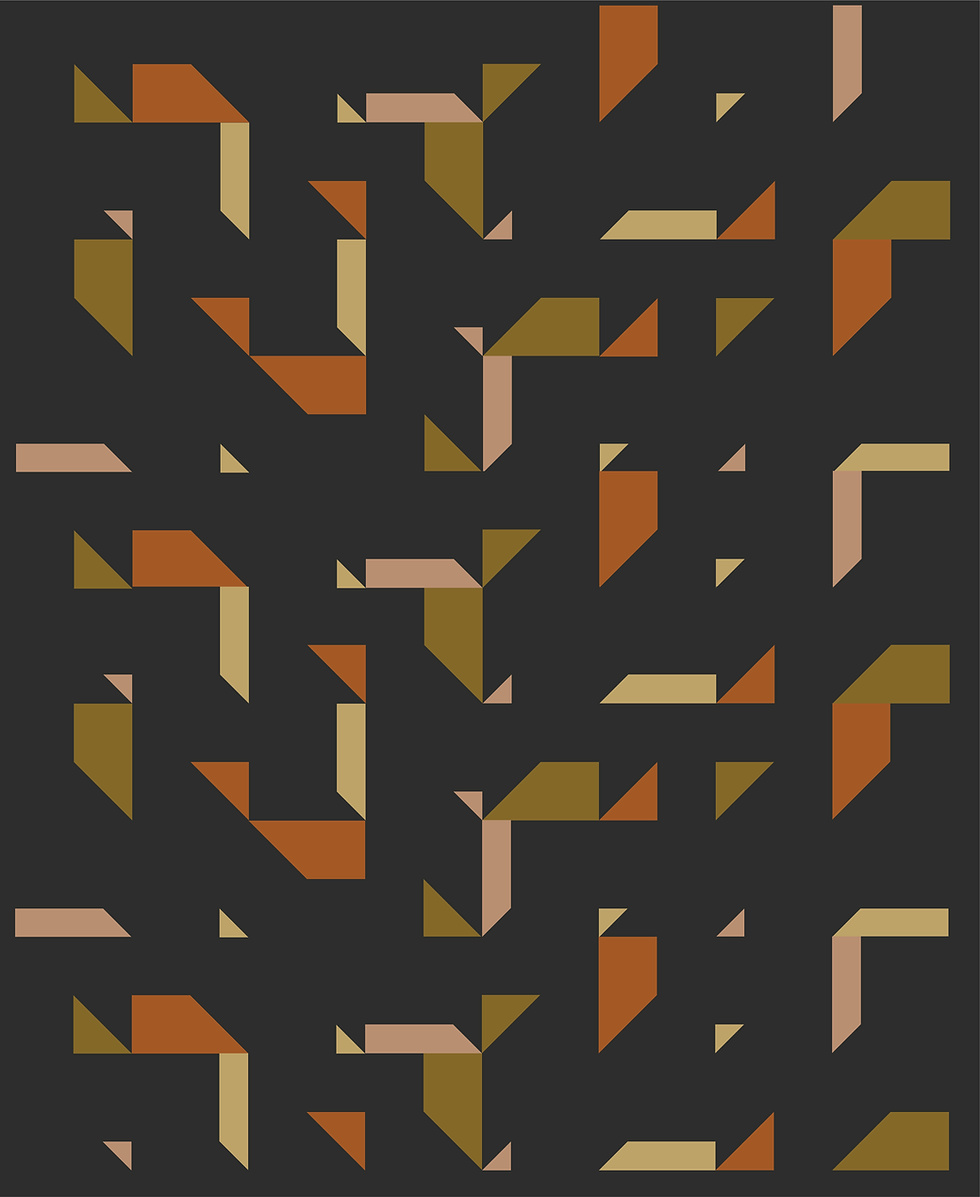 Thumbnail: DIGITAL Terrazzo Steps Quilt PDF Pattern