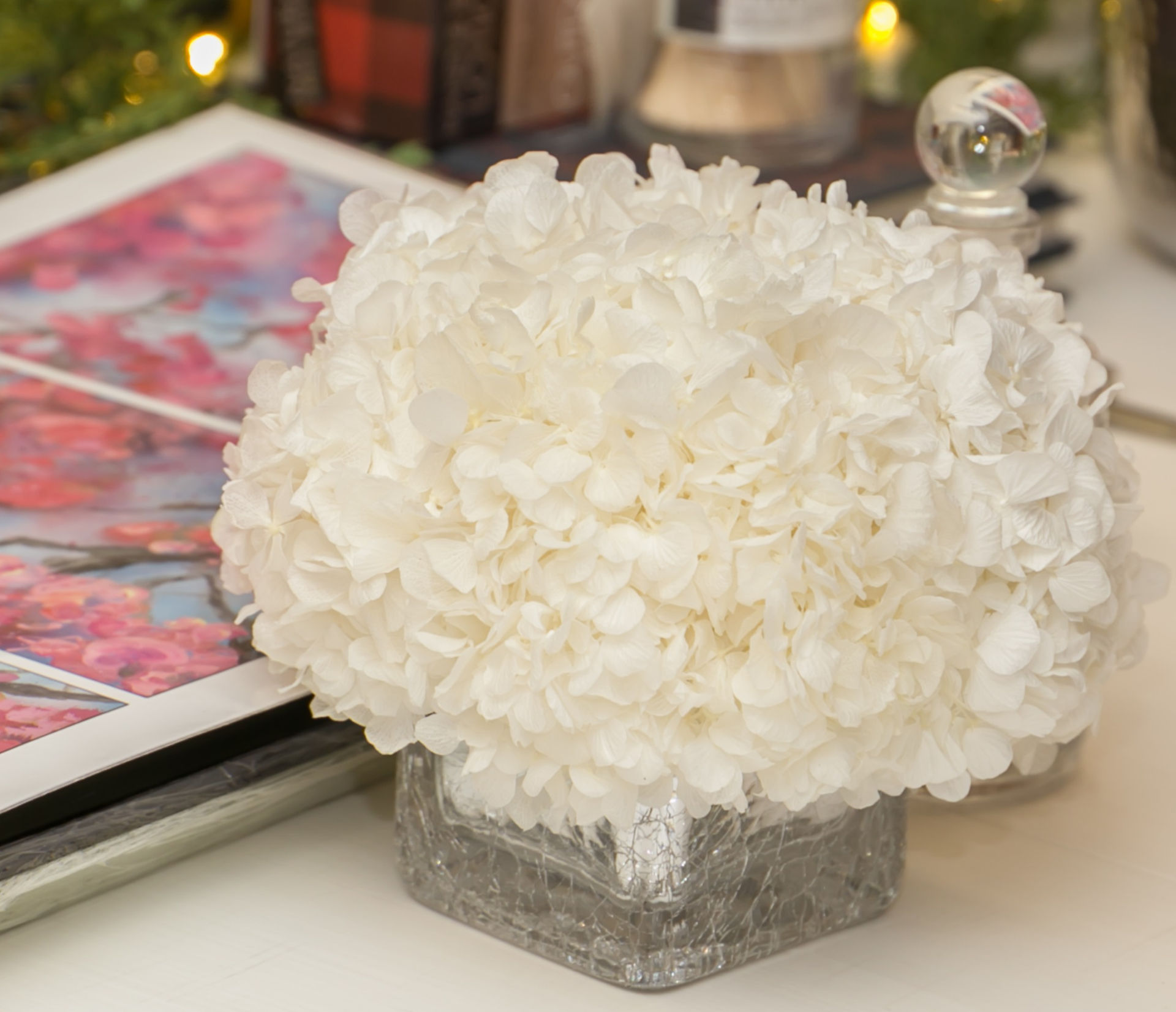 Laura Fox Gift Ideas Hydrangea Arrangement Maggie O'Neill Artwork