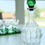 Thumbnail: Vintage Avon Cape Cod Green & Clear Glass Decanter Set – 7-Piece 1980s Barware