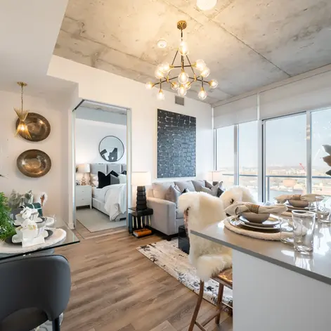 Luxury 1 bedroom condo with full condo staging