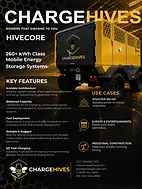 HiveCore mobile battery energy storage system technical data sheet and brochure