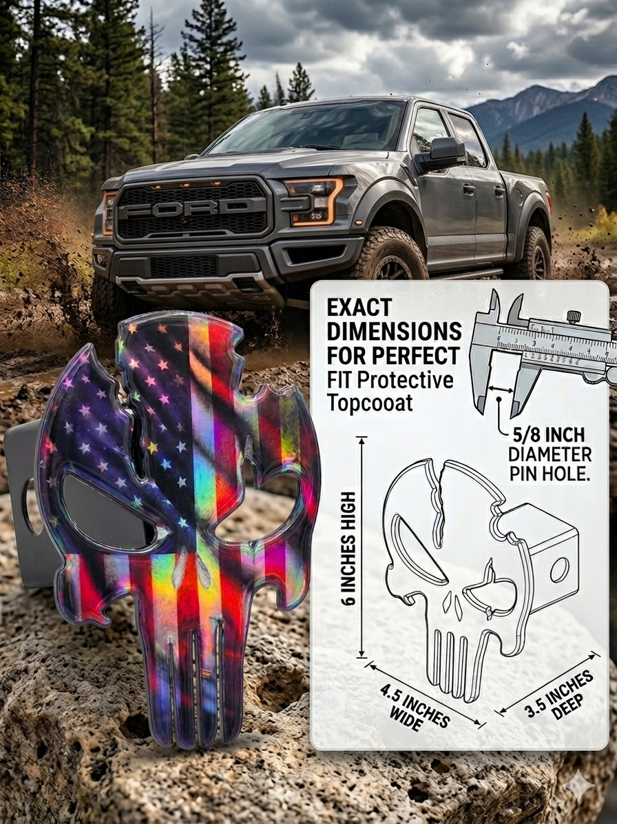 Thumbnail: Punisher Lightning Trailer Hitch Cover