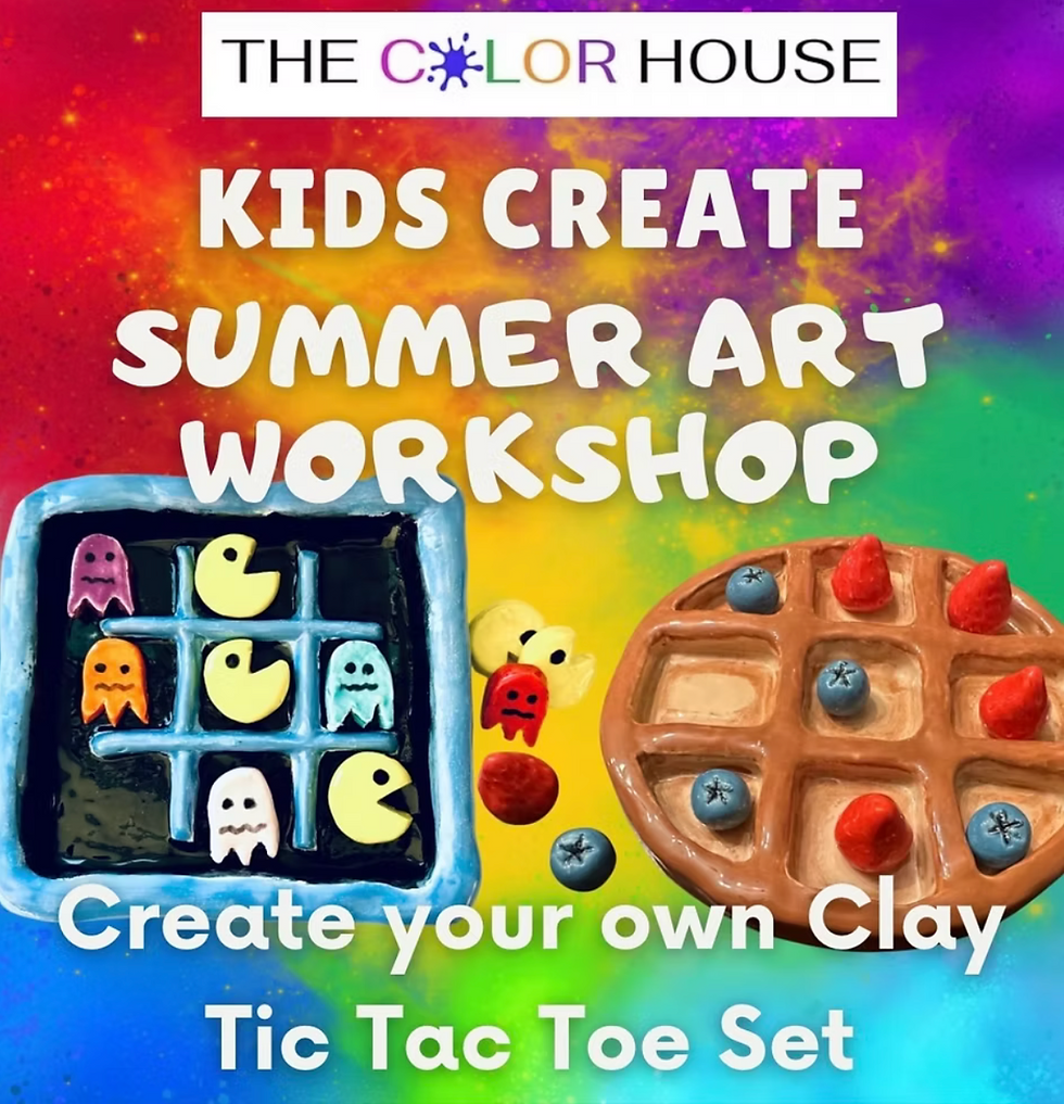 summer kids art workshops tic tac toe