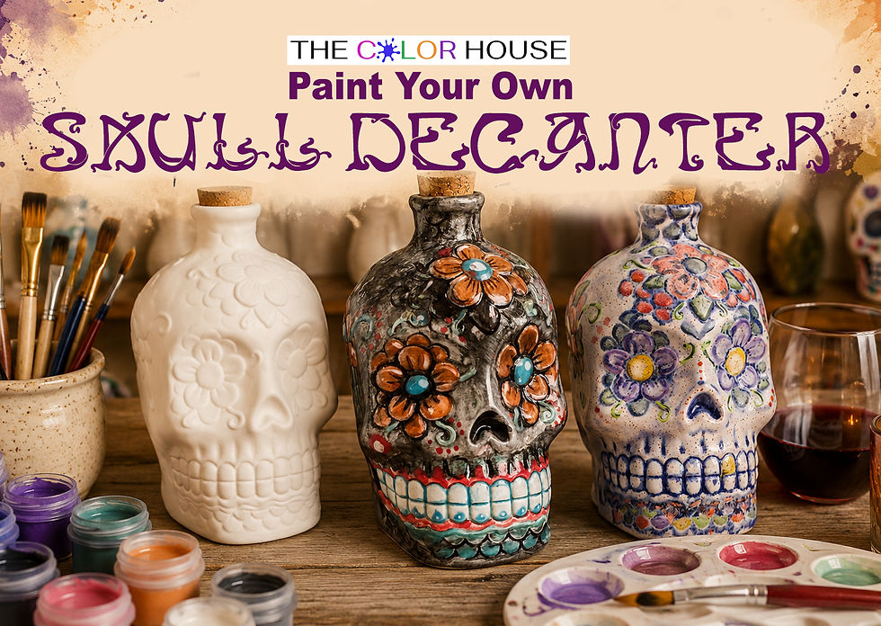 paint your own skull decanter the color house colchester