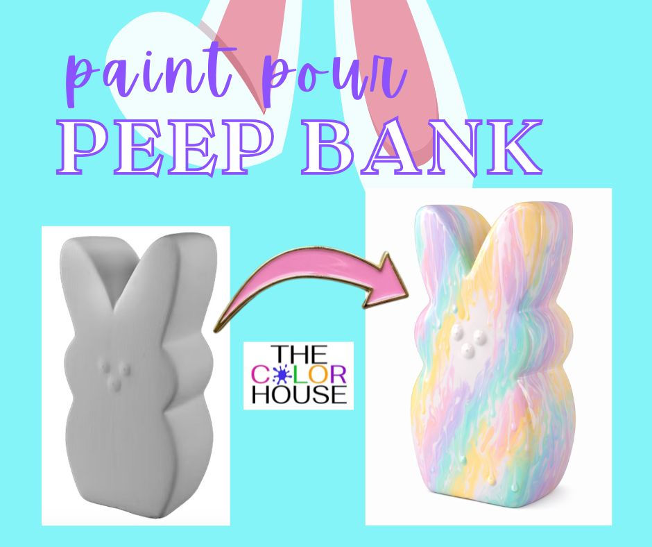 Paint Pour Peep Bank