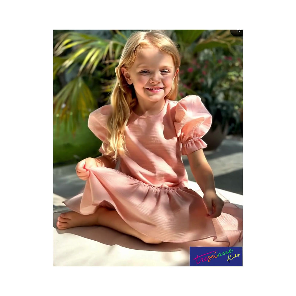 Thumbnail: Gladiola - Organza Dress with Puffy Sleeves