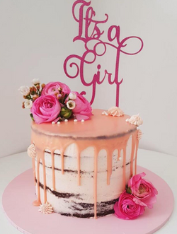 Semi-naked drip cake