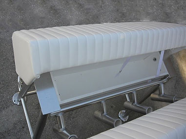 boat aluminum leaning post with underseat storage cape coral made by cutting edge boat tops depot