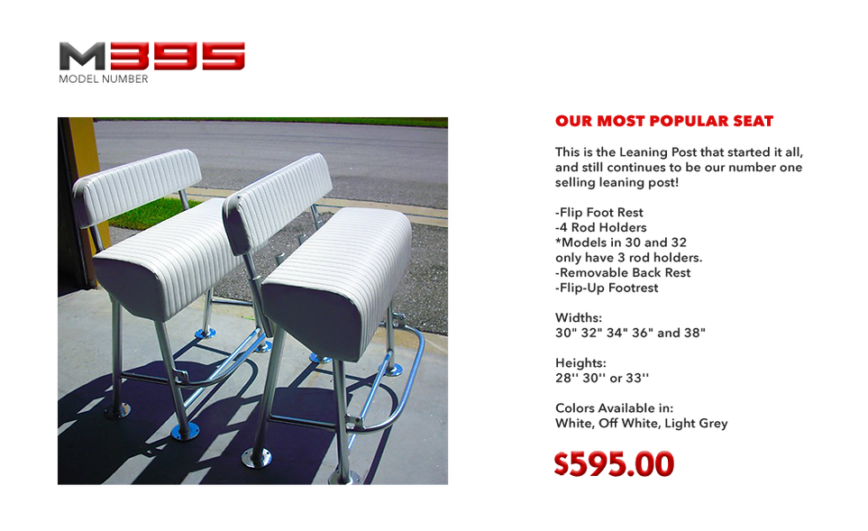 M395 this is the leaning post that started it all and continues to be our number one selling leaning post made by cutting edge boat tops depot