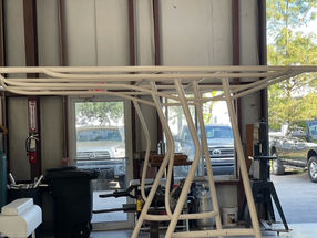 Custom make t top for boat, aluminum welded made by cutting edge boat tops depot