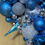 Thumbnail: Lake Blue & Silver Dramatic Luxury Festive Handmade Christmas Bauble Wreath