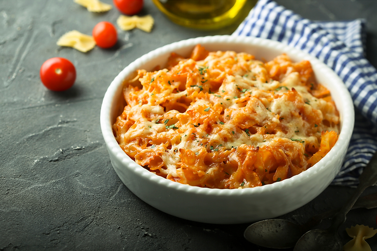 Pumpkin Chicken Pasta Bake