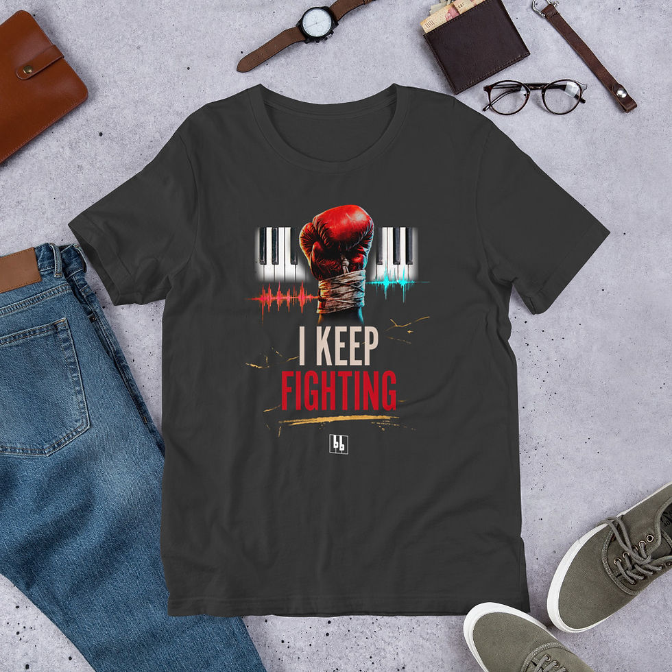 Thumbnail: Keep Fighting Piano Unisex t-shirt