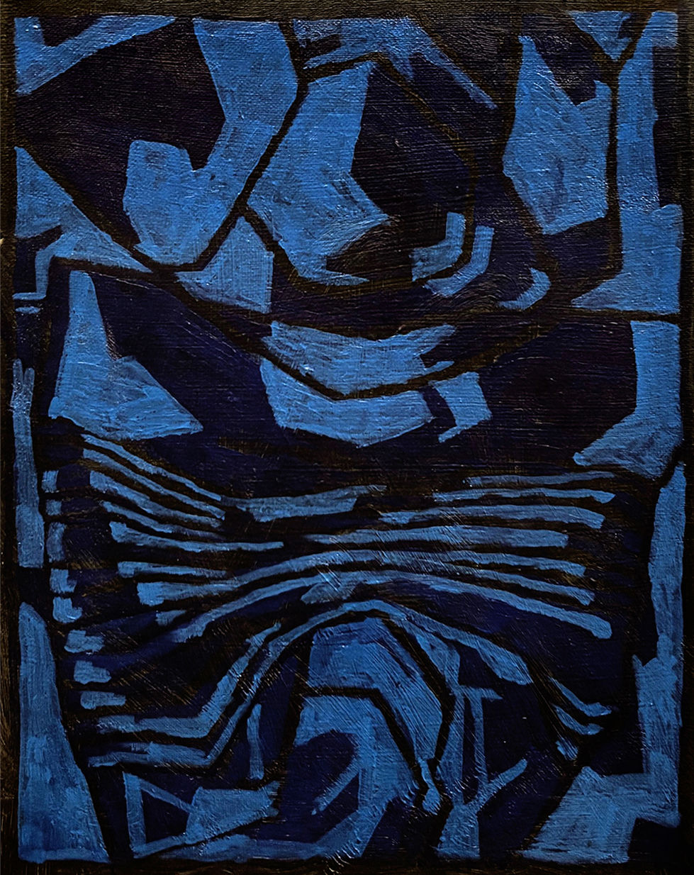 Cerulean Blue with Cans, 2025