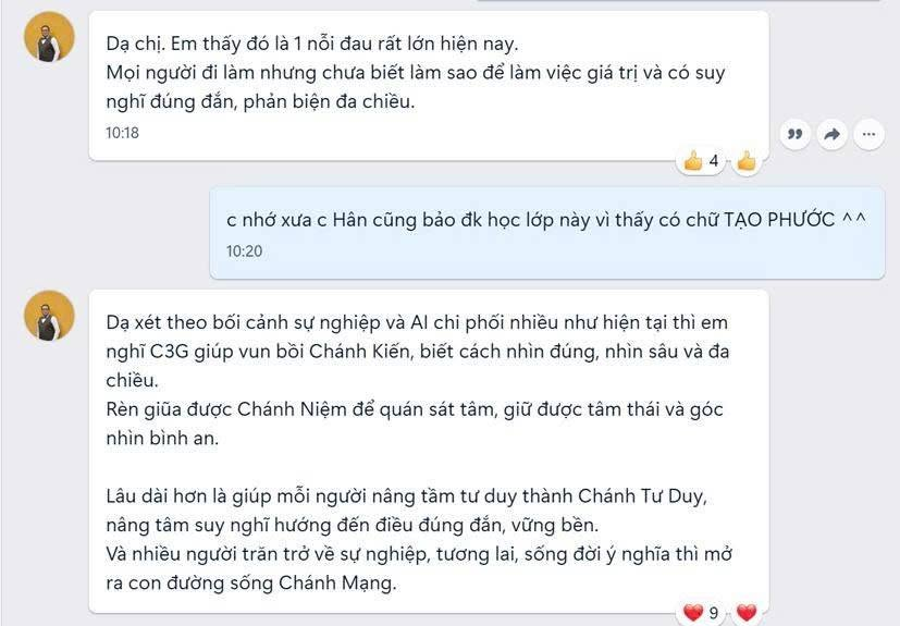 Những bài học về tư duy khiến Vinh tâm đắc