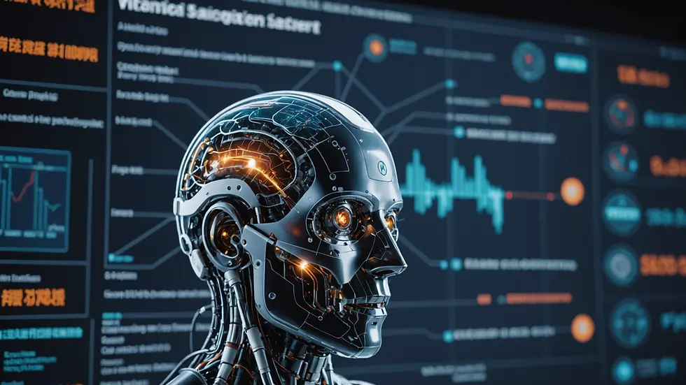 Close-up view of an AI algorithm section analyzing risk factors