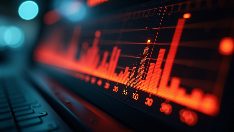 Close-up of a digital burndown chart displaying sprint progress
