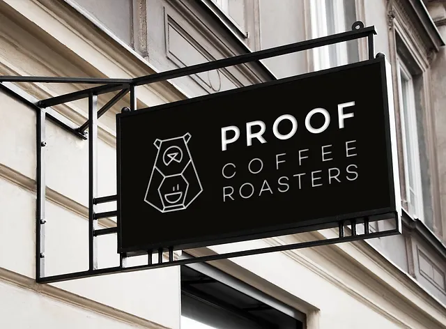 PROOF Coffee Roasters New York City cafe sign