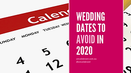 Wedding dates to avoid in 2020