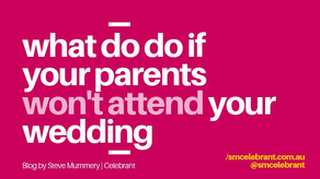 What to do if your parents won't attend your wedding