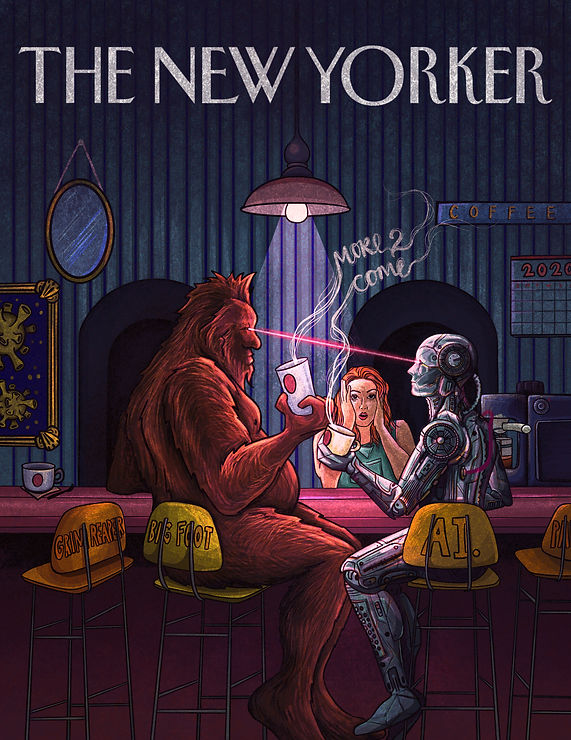 Editorial illustration for proposed magazine cover