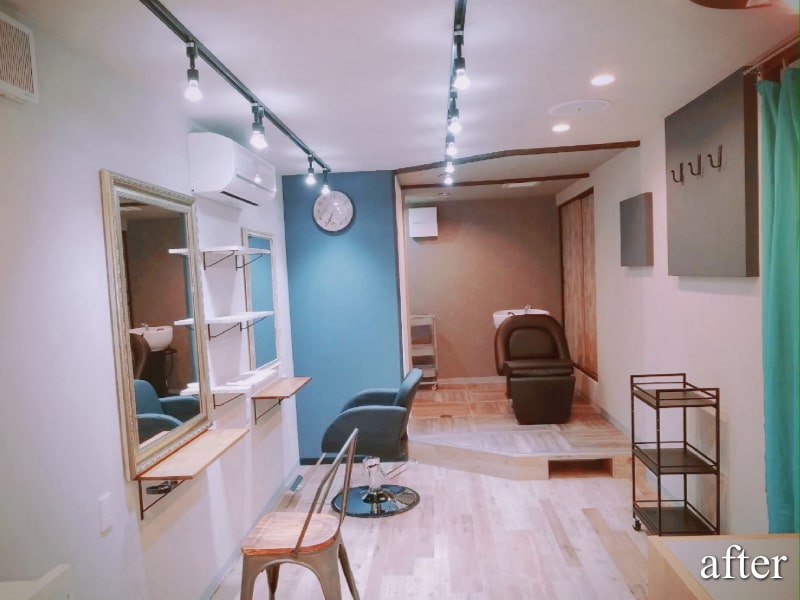 調布市 美容室工事の施工写真