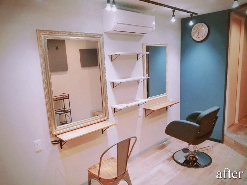 調布市 美容室工事の施工写真