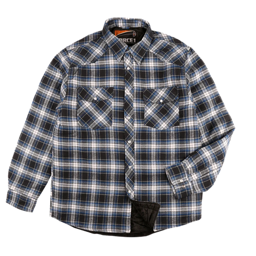 【値下げ！】Bott / Quilted Flannel Shirt / XL Grey Quilted Flannel Shirt | BEAUMARCHE