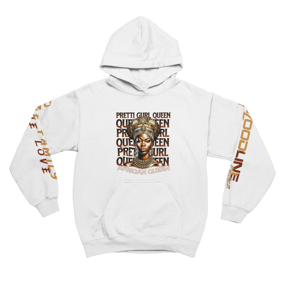 Pretti Gurl Queen hoodie, Bloodline Streetwear